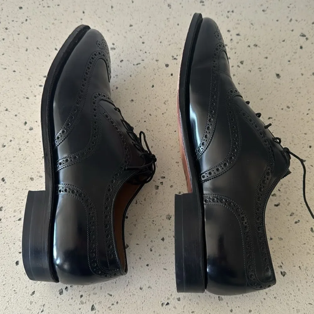 Johnston & Murphy Classic Black Leather Dress Shoes Oxfords Men’s Size 10.5 D/B